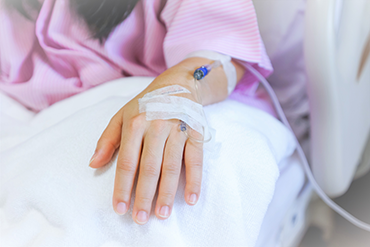 Photograph of child’s cannula in the hand