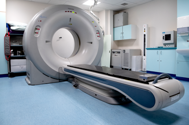Photograph of a CT scanner